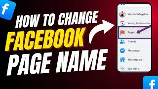 How To Change Facebook Page Name