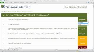 Due Diligence Checklist