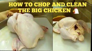 CLEANING AND CHOPPING THE BIG CHICKEN#chopping #asmr #chicken #highlights #viral trending #1k