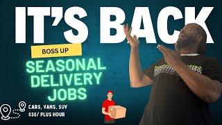 Seasonal Job with this Large Delivery company is Paying over 40/Hour Car, Van or SUV