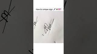 How to unique sign with M🩷?#signature #avangard