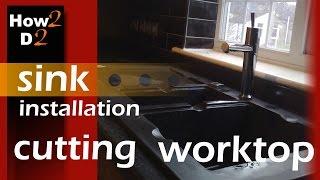 How to cut worktop for kitchen sink  Kitchen Sink installation & cut out