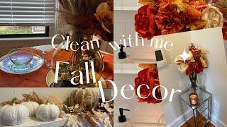  Clean with Me & Fall Decorate: Mantles, Tablescape, Entryway, & Bathroom | Mixing Old & New Decor!