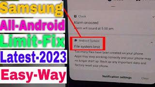 android file system limit | File system limit Problem Solve Latest 2023 | File system limit  fix