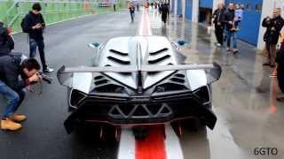 Lamborghini Veneno on track - Accelerations, Powerslides and Start Up