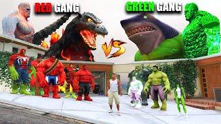 Franklin Red Gang Vs Hulk Green Gang Whose Team Is Strongest In GTA 5 | GTA 5 AVENGERS | (Part-1)