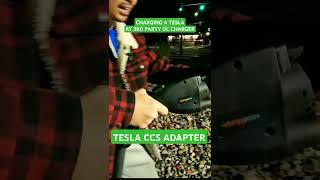 How to Use CCS1 Adapter #chargepoint #ccs #tesla #model3 #modely #ev #electriccar #car #howto #auto