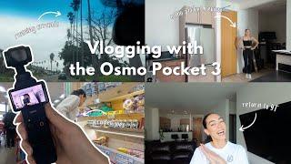 FILMING MY DAY WITH THE DJI OSMO POCKET 3 | vlog review, life of a UGC creator & model, life updates