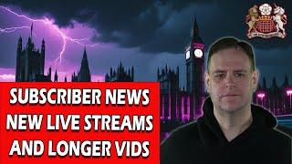 Subscriber Update: New Live Streams and Other Stuff
