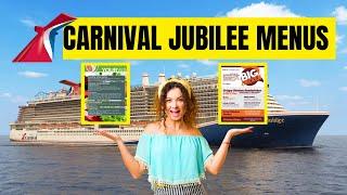 Carnival Jubilee Menus and Food Highlights - Included Food & Specialty Dining