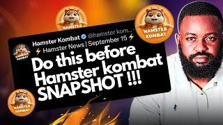 Hamster Kombat SNAPSHOT: Do This Fast Or Lose it All