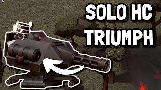 SOLO HARDCORE TRIUMPH WITH OP GATLING GUNNER | Roblox Tower Defense Simulator TDS