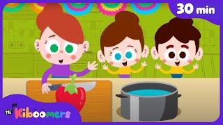 Yummy Fruits and Vegetable Songs for Kids | 30+min Comp | The Kiboomers | Healthy Habits