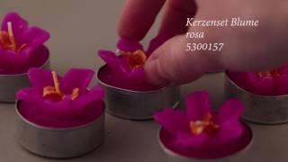 5300153 Schwimmkerzen pinke Blumen