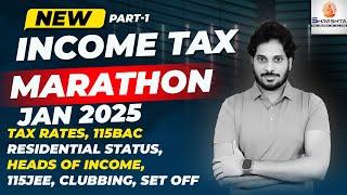 CA INTER | CMA INTER | INCOME TAX | JAN 2025 | DEC 2024 | TAX MARATHON | TAX REVISION  PART 1 OF 2