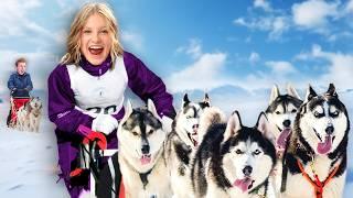 I Drove a DOG SLED to the ARCTIC Circle to meet SANTA! Christmas Challenge