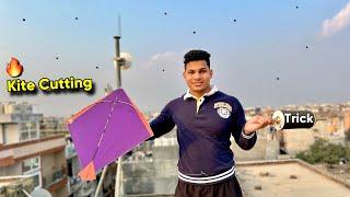 Kite Cutting With *Trick* | Kite Fighting | Kites Vlog