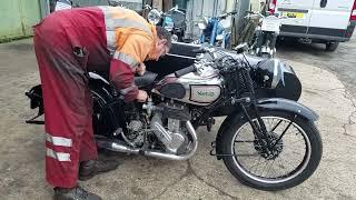 1942 Norton 16H 500cc & sidecar at Andy Tiernans #08990NRT