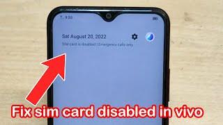 How to enable disabled sim card in vivo