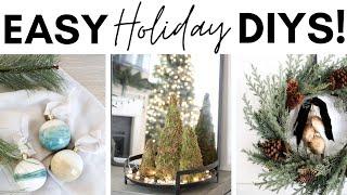 CHRISTMAS HOME DECOR DIY || EASY HOLIDAY DIYS || BUDGET HOLIDAY HOME DECOR