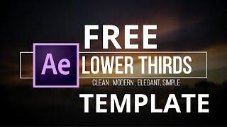 FREE Lower Thirds After Effects TEMPLATE 