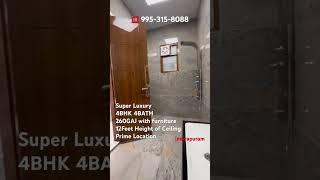 Super Luxury 4BHK 4BATH 260GAJ with Furniture Builder floor in Indirapuram #luxury #ytshorts #viral