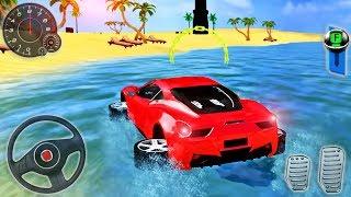 Water Surfer Car Race - Floating Beach Drive Simulator - Android GamePlay