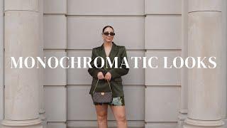 MONOCHROMATIC LOOKS | How To Style | Holiday Party Outfits