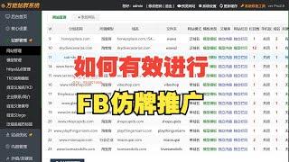 如何进行fb仿牌站群推广的有效策略