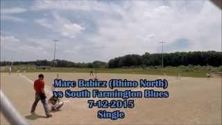 Marc Babicz (Rhino North) vs South Farmington Blues 7-12-2015 (ShortRangeMissile) (Single)