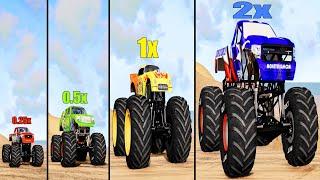 Big vs Medium vs Small Monster Trucks #10 - Beamng drive