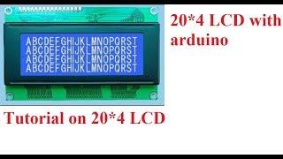 Arduino controlled 20x4 lcd Display