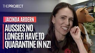 Jacinda Ardern Celebrates Quarantine-Free Travel Between Australia And NZ, Featuring A Kangaroo