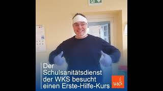 Der Schulsanitätsdienst der WKS besucht einen Erste-Hilfe-Kurs