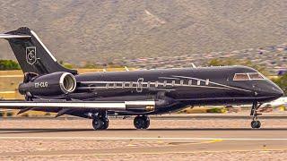 (4K) Private Jet and Fighter Jet Action at Scottsdale! Plane Spotting KSDL