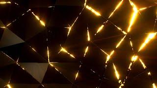 Geometric Neon Gold Triangular Background video | Footage | Screensaver