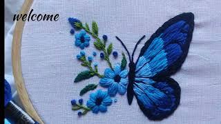 butterfly hand embroidery design #beginners