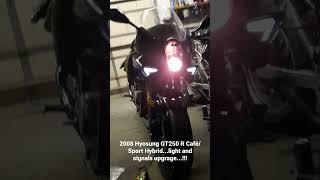 Hyosung GT250R lights upgrade