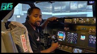 Flying in a FULL Size B737 Simulator | @FlyWithRookie @CptGioYT  | Vatsim