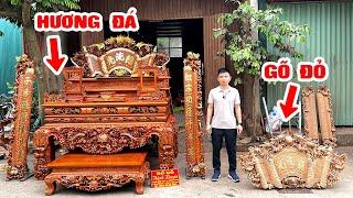 Bàn thờ gỗ Gõ đỏ và Bàn thờ gỗ Hương đá | Nên dùng loại nào Tốt Nhất ?