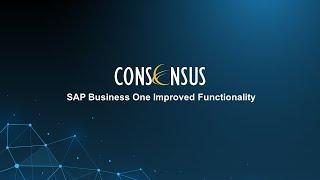 SAP Business One Improved Functionality