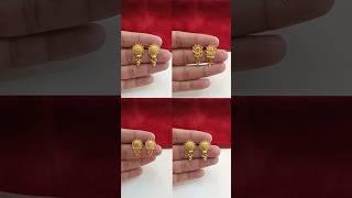 Latest gold stud earring designs with weight and price #studearrings #goldtopsdesign #goldjewellery