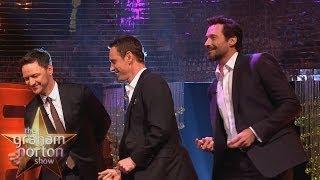 Michael Fassbender, Hugh Jackman & James McAvoy Dance to "Blurred Lines" - The Graham Norton Show