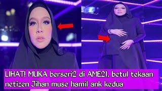 LIHAT! Muka berseri2 ketika di AME21, betul tekaan netizen Jihan muse hamil ank kedua.