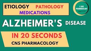 Alzheimer’s Disease Shorts | Pharmacology - ILOVEPHARMACOLOGY