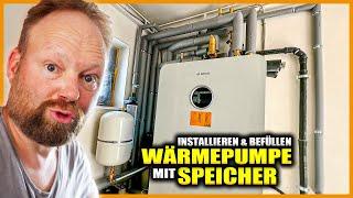 WÄRMEPUMPE im NEUBAU - Installation, Verrohrung & Test! | AUSBAU-VLOG #08 | Home Build Solution