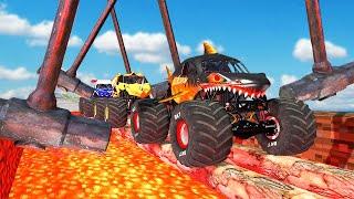 MONSTER TRUCKS VS IMPOSSIBLE Lava Border Crossing MISSION