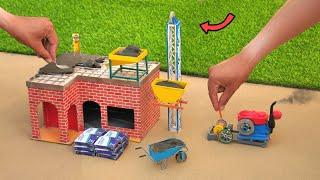 diy mini concrete lifting machine making slab science project | diy tractor | @MiniCreative1