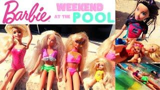 BARBIE AT THE POOL || KIDS SWIMMING #Barbie