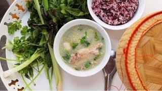 My Mom's Kua Laam (Herby Chicken rice soup)